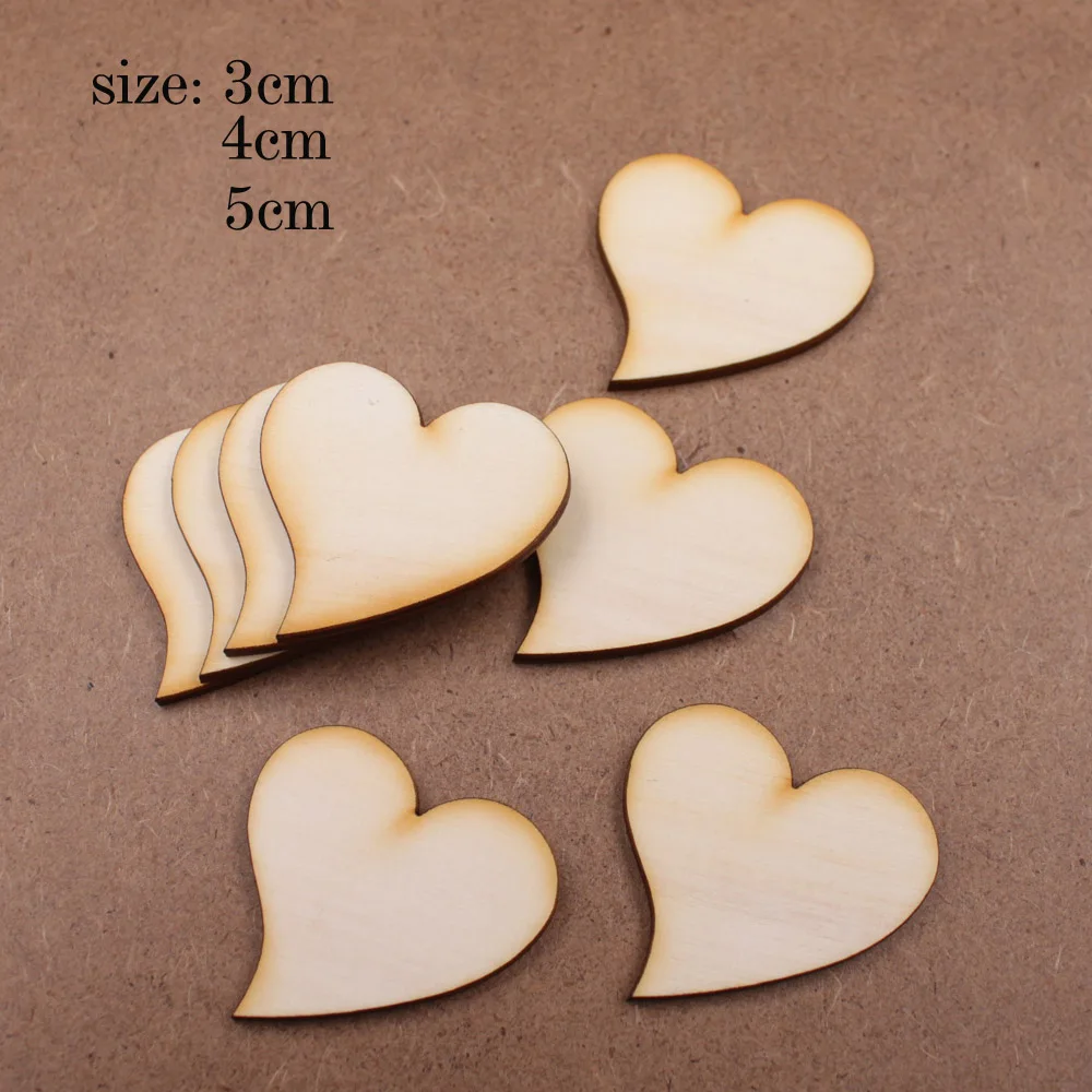 Simple-DIY-100pcs-Wood-heart-love-blank-unfinished-natural-crafts-supplies-wedding-ornaments-Painted-Varnished-Lovely
