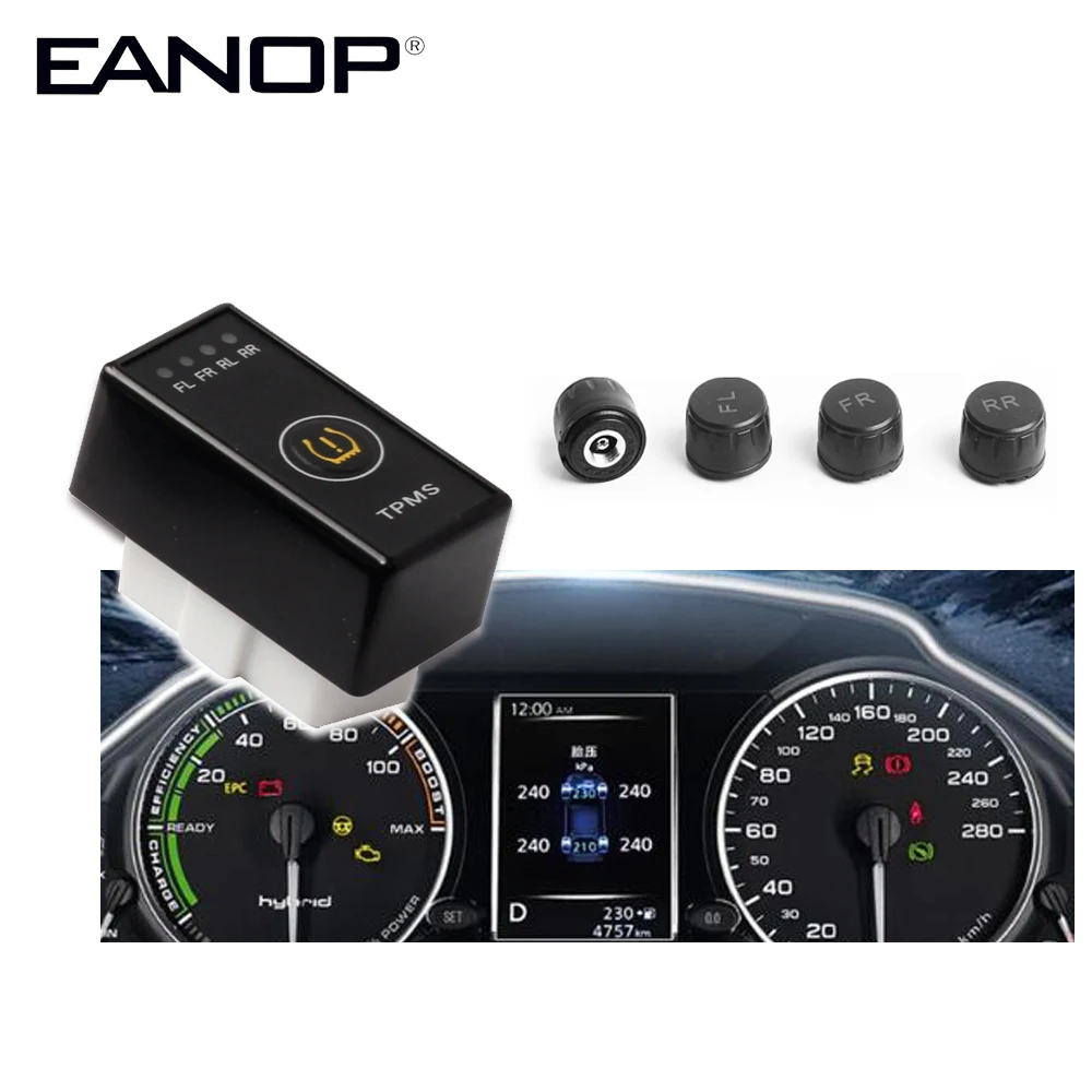 

EANOP Y200 Car TPMS tire pressure monitoring system Tyre pressure sensor 4pcs external for cars