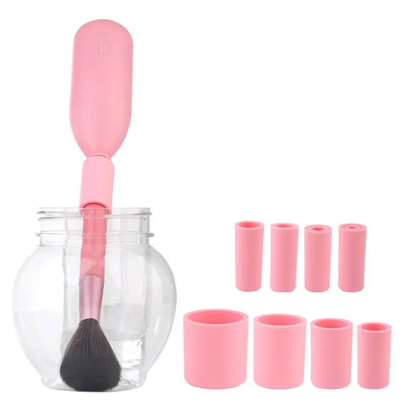 Professional Pink/White/Black Electric Makeup Brush Cleaner&Dryer Set Machine Makeup Foundation Powder Brush Cleansing Tool 25