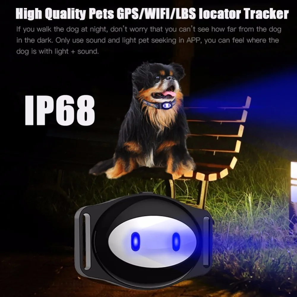  GPS/WIFI/£ Haustiere Locator Tracker Finder Mini Tracking Gerät IP68 Wasserdichte Fütterung Erinner