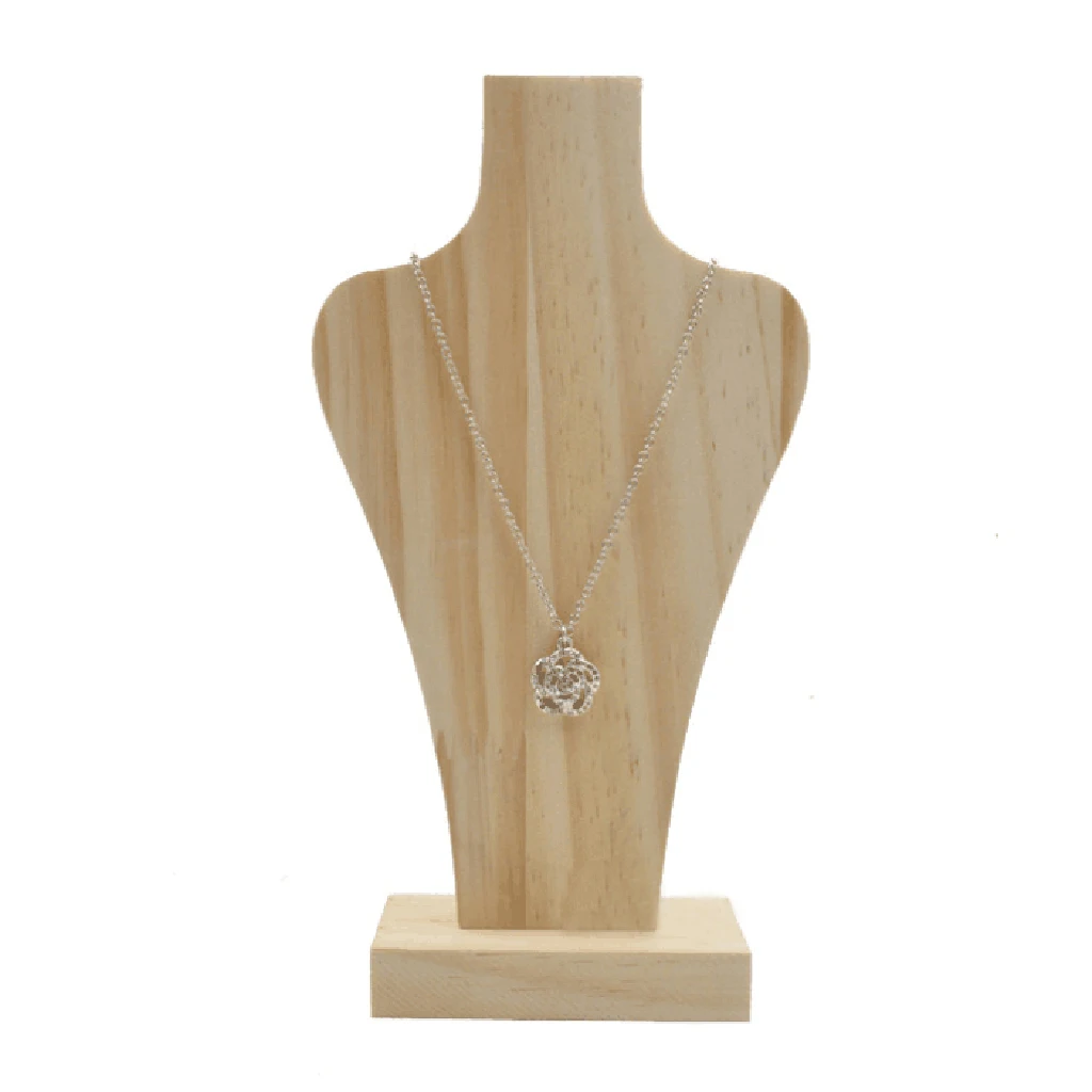 2 Pieces Necklace Pendant Chain Jewelry Bust Display Holder Free Stand Showcase Display Jewelry Holder Rack