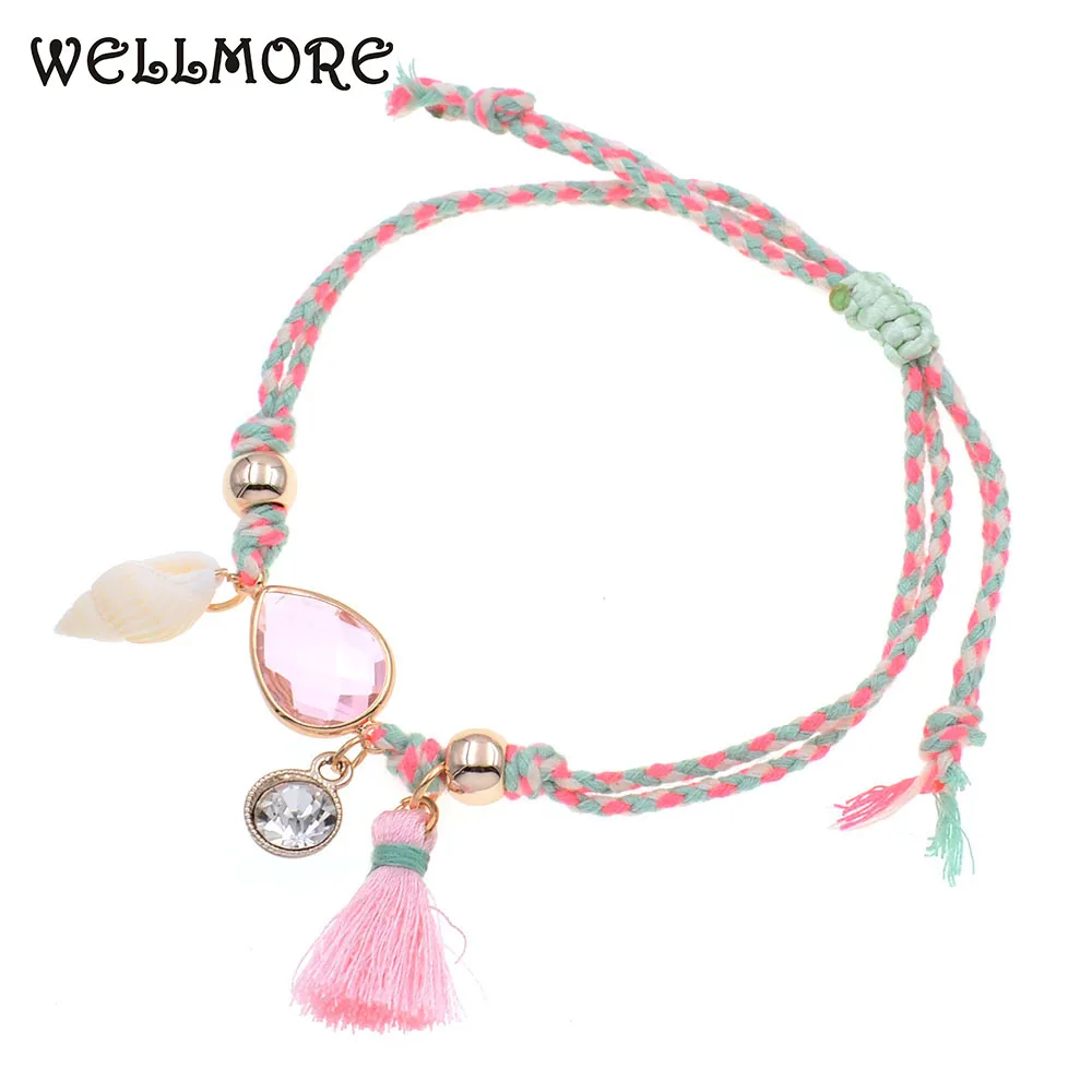 WELLMORE Anklets for women handmade shell /crystal BOHO Anklet bracelets summer Beach Party Foot Jewelry drop shipping wholesale WELLMORE Anklets for women handmade shell /crystal BOHO Anklet bracelets summer Beach Party Foot Jewelry drop shipping wholesale