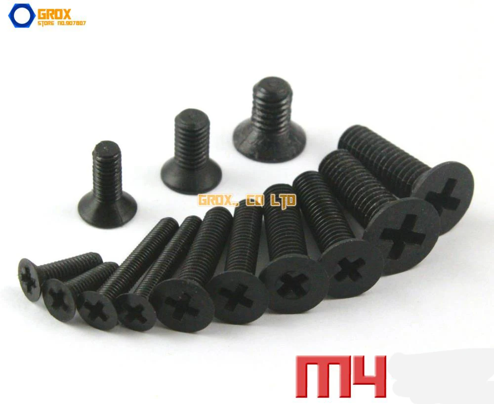 M4 Nero Nylon Phillips A Testa Svasata Vite di Macchina Isolamento Vite