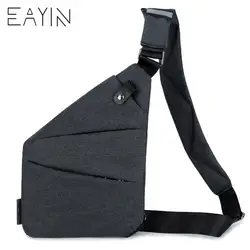 EAYIN Новая модная мужская сумка слинг Повседневное нагрудная сумка из текстиля простые тонкие сумка для Для мужчин Anti Theft Crossbody Сумки Sac