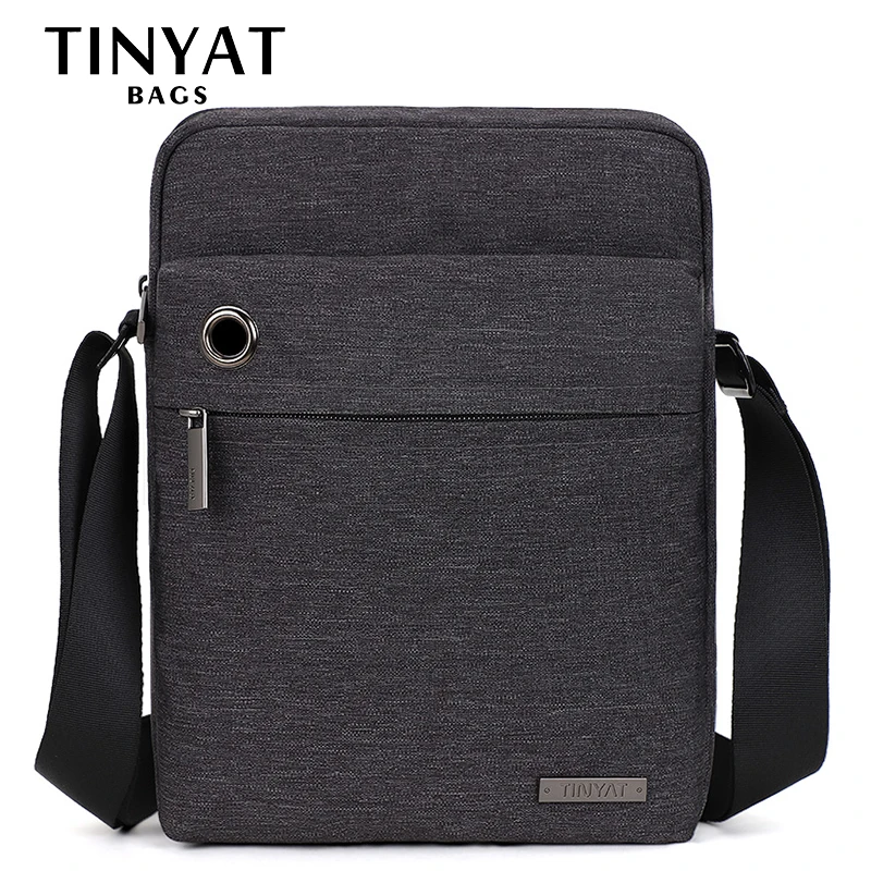 TINYAT تصميم عارضة الرجل حقيبة يد العلامة التجارية الكتف crossbody حقيبة للآي باد للماء السفر حقيبة ساعي جديد حقيبة كتف T550