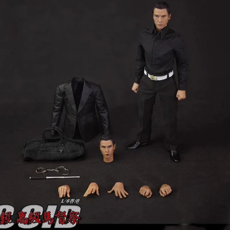 

1/6 Scale Hongkong Donnie Yen HK CID Senior Inspector Action Figure Set W/2 Sculpt Model 12' Full Set Action Figure Dolls Toys