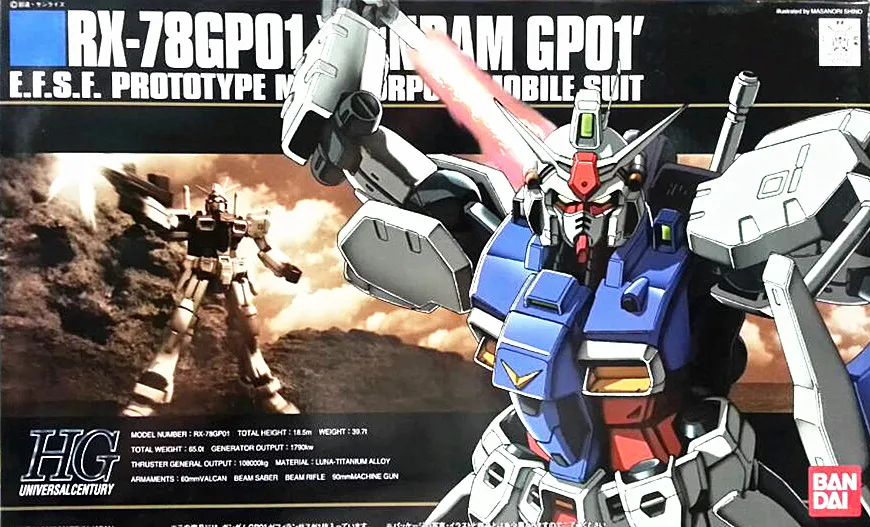 

1PCS bandai 1/144 HGUC 013 Gundam RX-78 GP01 Gundam Mobile Suit Assembly Model Kits Anime action figure lbx toys