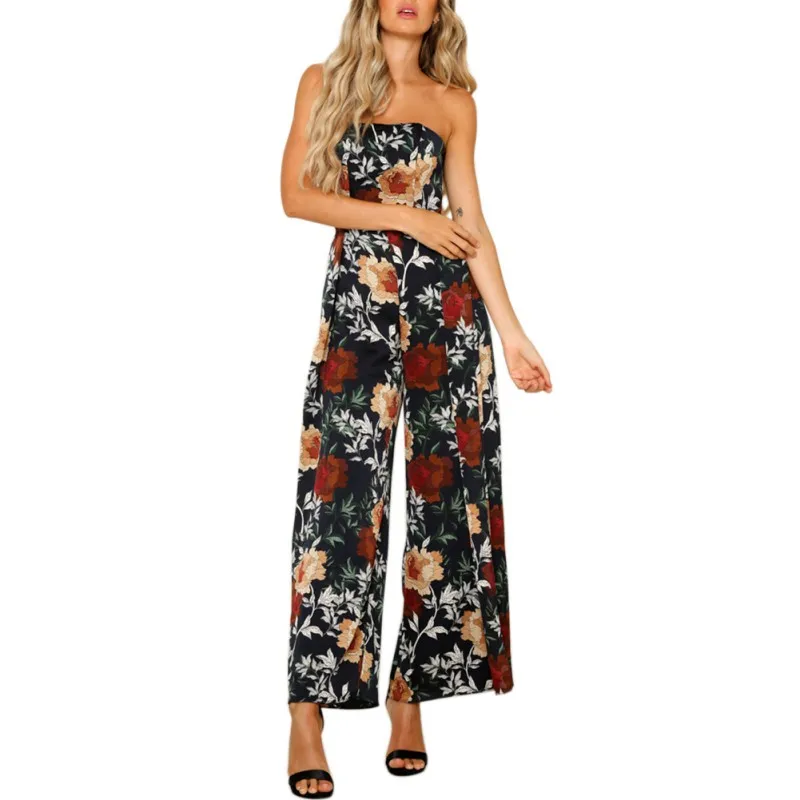 

2019 Women Summer Jumpsuit Sexy Charming Floral romper women Printed Off Shoulder Bodysuit Beautiful Comfy Jumpsuit
