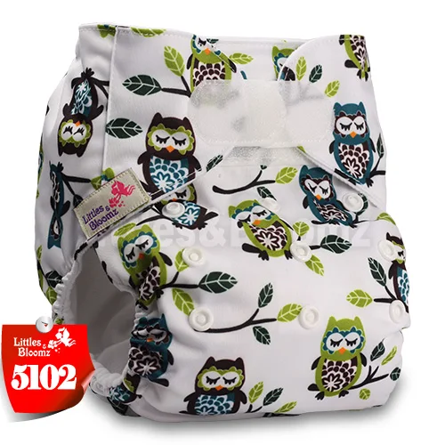 [Littles&Bloomz] Детские Моющиеся Многоразовые, настоящая стандартная ткань, застежка-липучка, карман для подгузников, пеленки, обертывание, подходит для рождения в горшке - Цвет: 5102