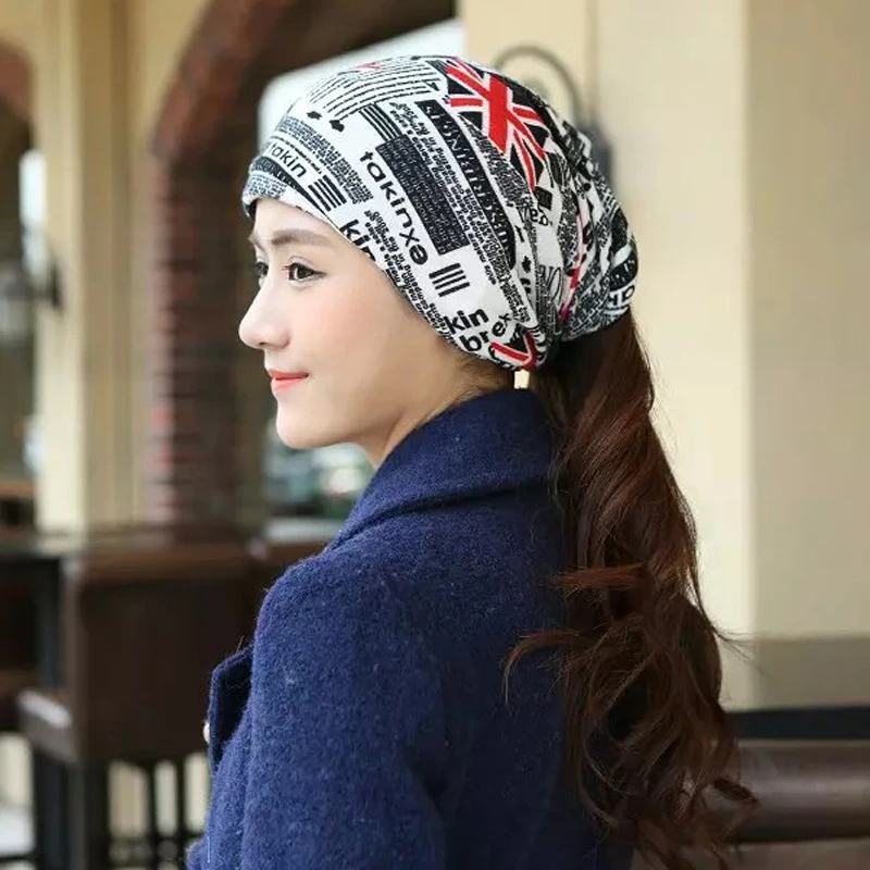 

New Style Vogue Trendy Korean Style Flag Printing Cotton Cap Multi-purpose Casual Hat For Women Ladies Female FS0392