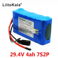 HK liitokala 7S2P 24 V 4Ah 18650 аккумуляторная батарея 29,4 V 4000 mAh Портативное зарядное мини-устройство для светодиодный/лампа/камера