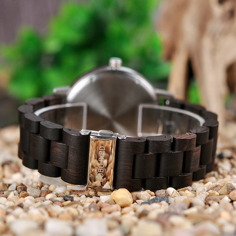 BOBO BIRD Unique Men Watch Wooden Quartz Wrist Watch Skull Skull Head for Mens in wood Box erkek kol saati