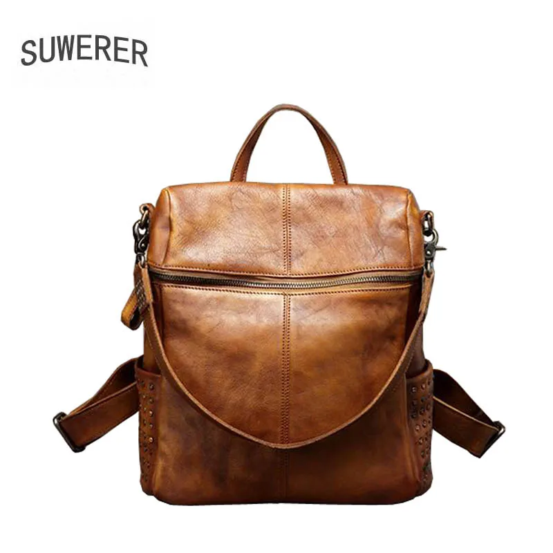

SUWERER high quality fashion luxury brand shoulder bag female leather suede leather chest bag dual-use multi-function casual ant