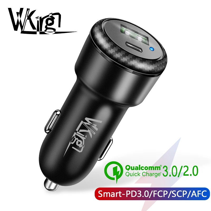 

VVKing 36W Car Charger USB PD Dual Quick Charge QC 3.0 3A Type C Car Charger For Huawei Samsung xiaomi One plus LG Fast charging