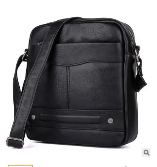 

2017 Genuine Leather men's shoulder bag retro fashion ipad bag male Messenger Bags