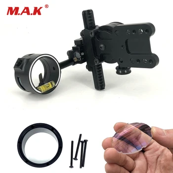 

High Quality Compound Bow Single Needle Sight Aluminum Adapter Use Adjustable Pointer Sight Lens for Archery Hunting Shooting