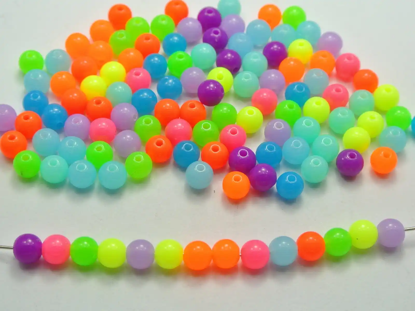 50 Mixed Matte Color Rubber Tone Acrylic Oval Spacer Beads 15X12mm With Big Hole