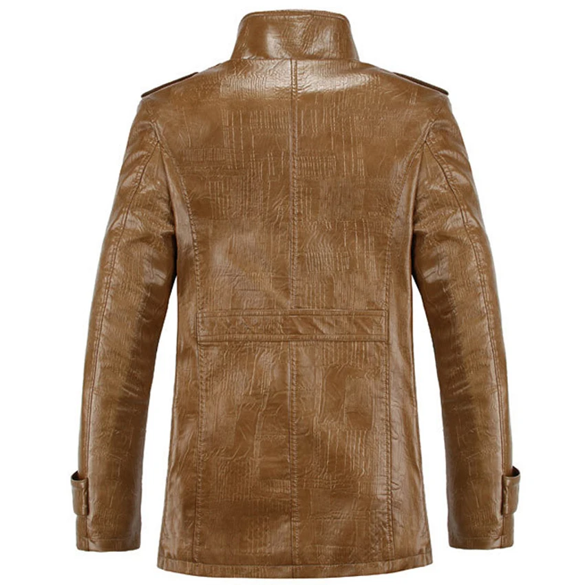 Mountainskin 4XL зимние повседневные Куртки из искусственной кожи мужские теплые пальто