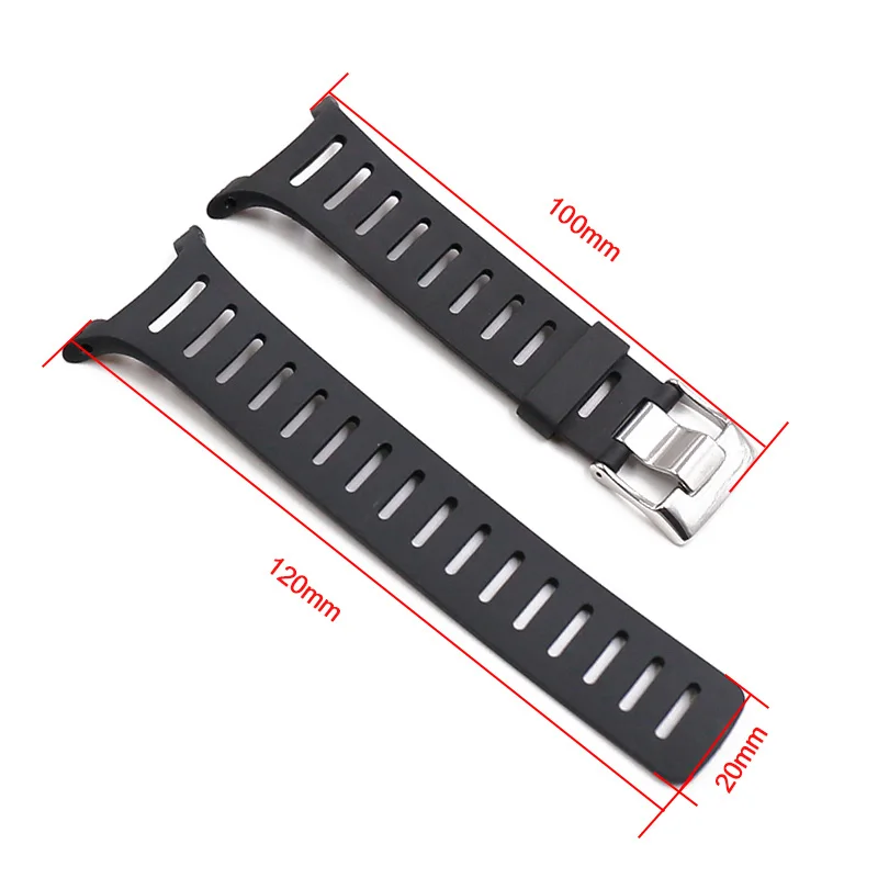 Watch Accessories Soft Rubber Silicone Strap  For SUUNTO  T Series  T1 T1C T3 T3C T3D T4C T4D Men Women's Watch Strap