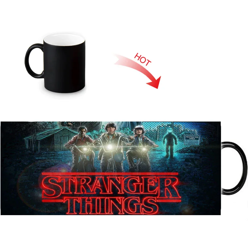 

Custom Photo Heat Sensitive Magic Ceramic Mugs 12oz Color Changing Morph Mug Stranger Things Coffee Milk Cup