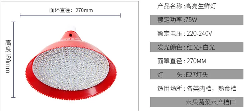 E27 Led свежие свинины свет блюдо приготовленную пищу овощи фрукты морепродуктов фото мясо лампа