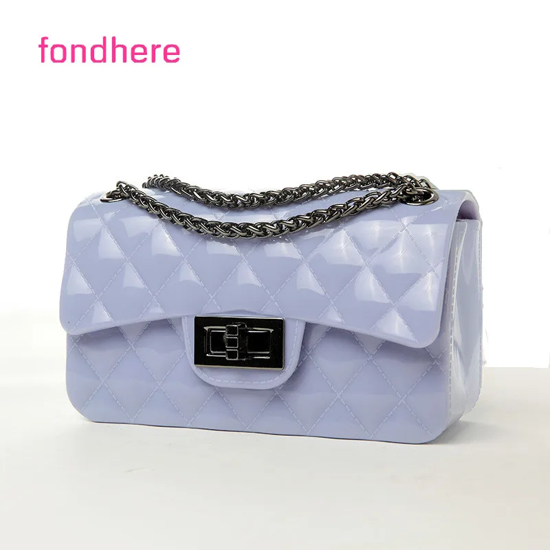 

Fondhere fashion trend ladies handbag Messenger bag shoulder bag mini silicone candy color jelly bag