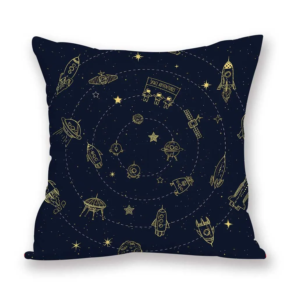 Космическая подушка, подушка для дома, новинка, подушка, Вселенная, солнце, планета, подушка, наволочки на заказ, декоративная наволочка, космический корабль, подушка - Цвет: L712-2
