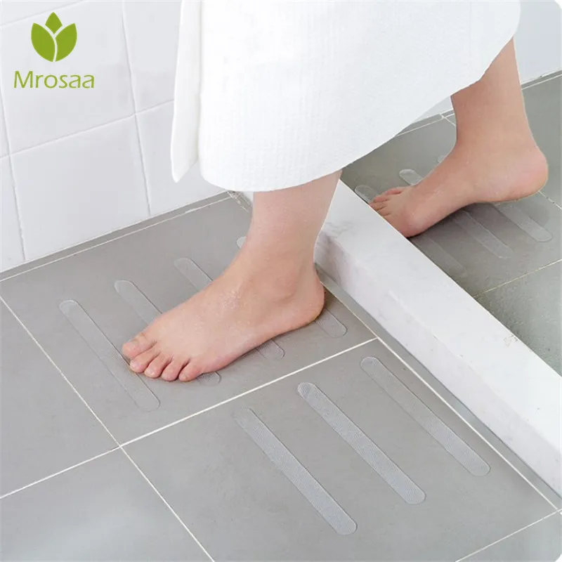 

5Pcs 20x2cm Anti Slip Bath Mat Grip Stickers Bathroom Shower Strips Flooring Safety Tape Mat Pad Anti-skid Strip for Shower Room