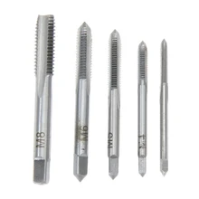Best Price 5pcs Hss Machine Screw Thread Metric Plug Tap Screw Taps 3mm 4mm 5mm 6mm 8mm M3-M8 Set Kit Screw Thread Tap Drill M3 M4 M5 M6 M8