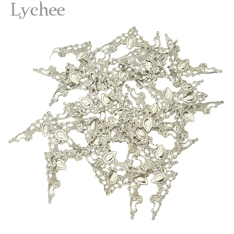 30pcs Metal Hollow Flowers Slice Album Corner Protector Cover DIY Scrapbooking Embellishments Supplies