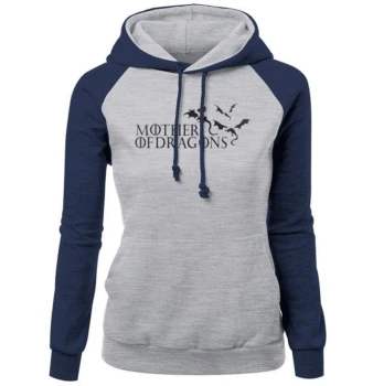 

Mother of Dragons Print Women's Hoodies 2018 Hot Spring Sweatshirt Raglan Hoody Harajuku Pullover Casual Hoodie Brand Kawaii