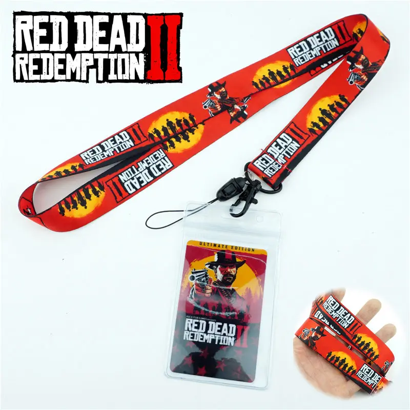 

Game Red Dead Redemption Neck Strap Lanyard Mobile Phone Straps ID Badge Holder Rope Key Chains cosplay Accessories Gift