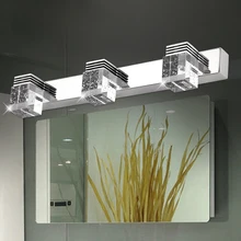crystal led mirror light bathroom wall light stainless steel mirror lamp 15cm/30cm/45cm/58cm