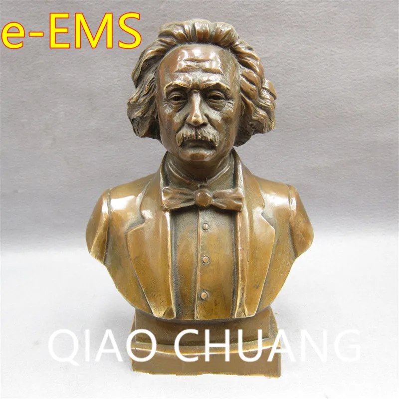 

Scientist Physicist Albert.Einstein Pure Cupper Figure Bust Scientist Creative Craftwork Desktop Decoration Office G1541