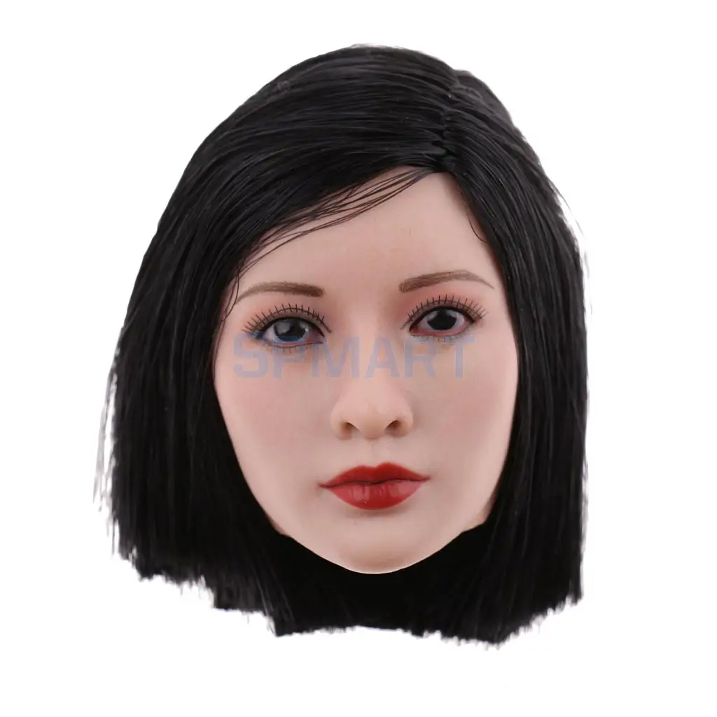 1/6 Asian Beauty Soldiers Head Sculpture Sculp for 12inch   Hot Stuff  Kumik Action Figure