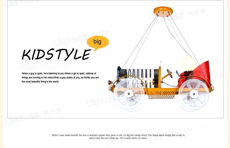 Qiseyuncai Творческий мультфильм автомобиль светодиодный глаз детская комната люстры для мальчиков и девочек спальня прекрасный освещение