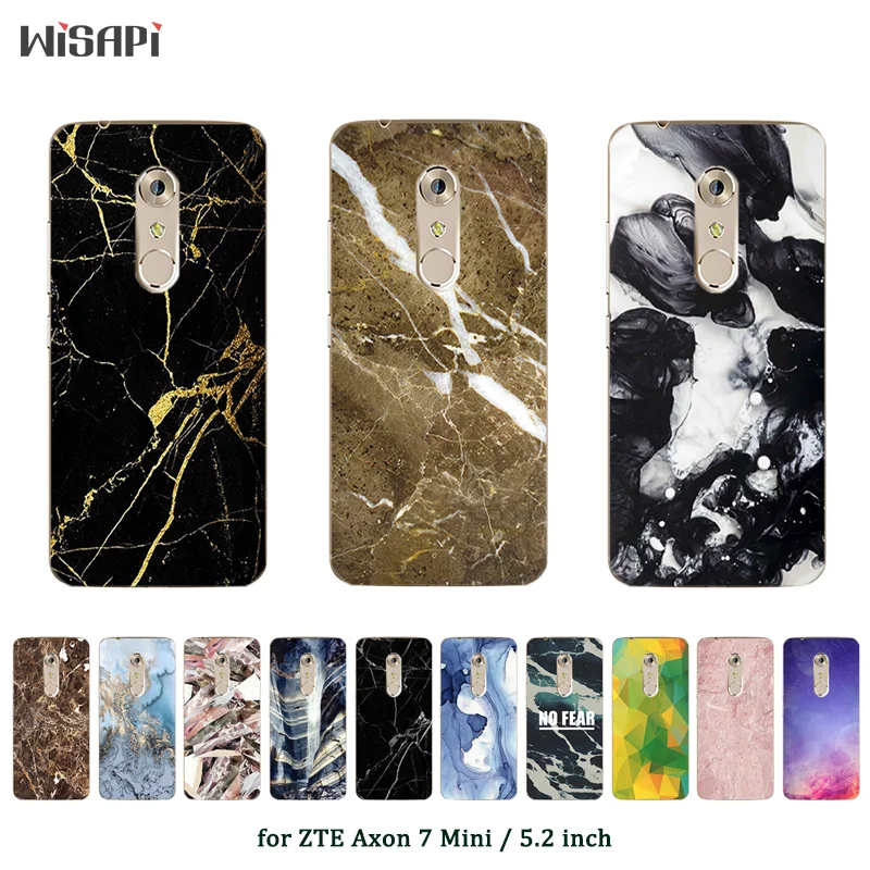 

for ZTE Axon 7 Mini Phone Case Marble Printed Transparent Ultrathin 5.2inches for ZTE 7Mini Silicon Soft TPU Back Cover