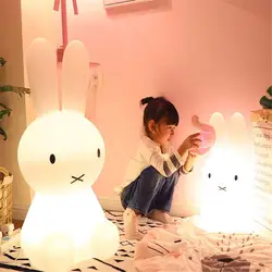 Лампа для маленьких детей игрушка в подарок Кролик светодио дный подсветкой USB ночник спальный детей животных мультфильм прикроватной