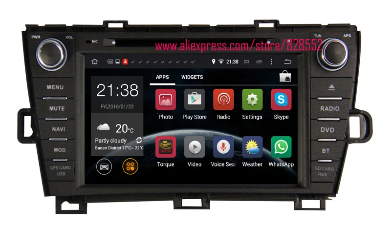 Excellent HOT Car DVD Player For Toyota Prius left drive With 3G/wifi USB GPS BT GPS Radio Android system 1