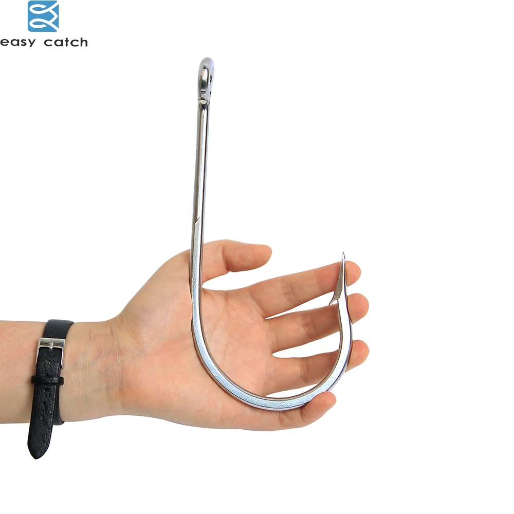 Easy Catch size 18/0 Stainless Steel Fishing Hook shark Large Strong Thick Big Game Fish Tuna fishhook