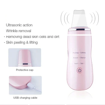 

Full Body Beauty Skin Lifting Spa Ultrasonic Galvanic Ion Nutrient Import Skin Scrubber Peeling Exfoliation Portable Machine