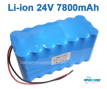 

SuPower 24V 25V 25.9V 29.4V 7S 7800mAh Lithium Li-ion Rechargeable Battery Pack Max 6A w/ built-in protection circuit board PCM