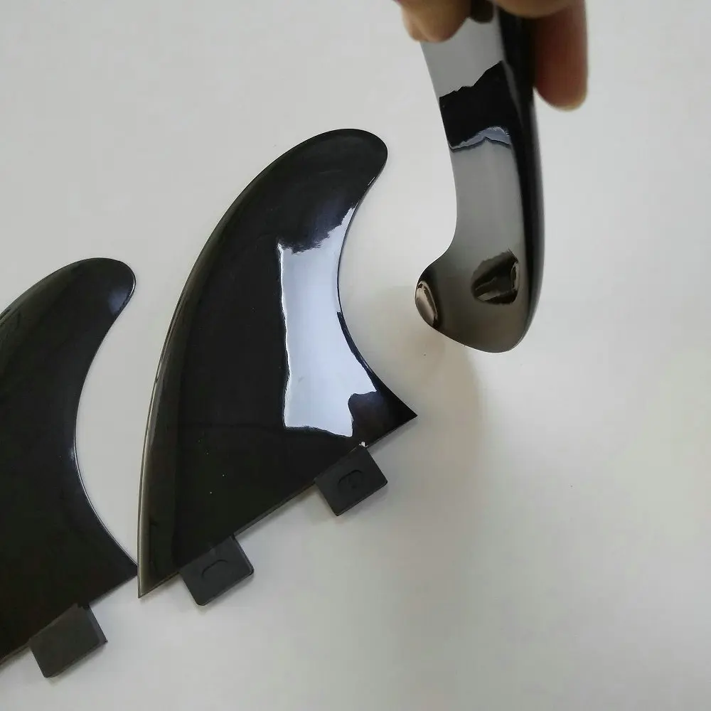 

Soft Plastic Fin FCS G5 Soft Surfboard Fins Black Plastic Tri Fins FCS Base Nylon Fin 3pcs/set