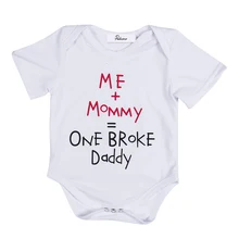 2017 Newborn Infant Baby Boys Girls Cotton Letter printing Bodysuits Cute Joli Bodysuit Clothes Outfits