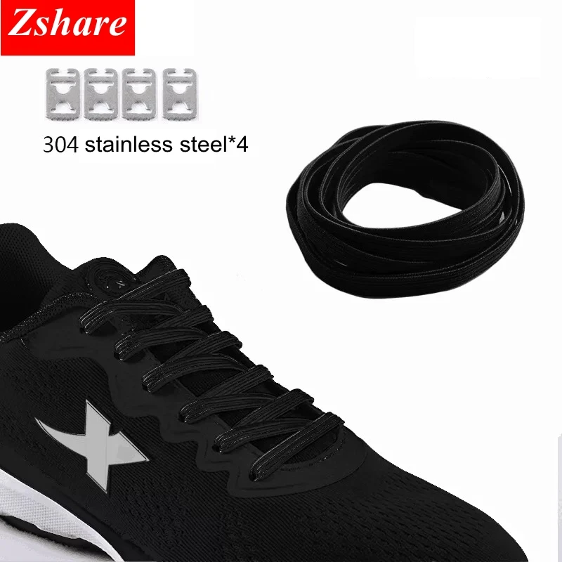

1pair No Tie Shoe Laces Elastic Rubber ShoeLaces Kids Adult Sneakers Shoelaces Flat Quick ShoeLace 16 Color 100CM lacets baskets