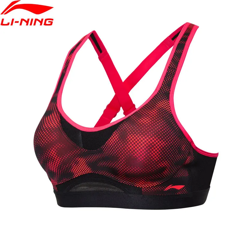 Li Ning Women Running Series Sports Bras font b Fitness b font High Support Tight Fit