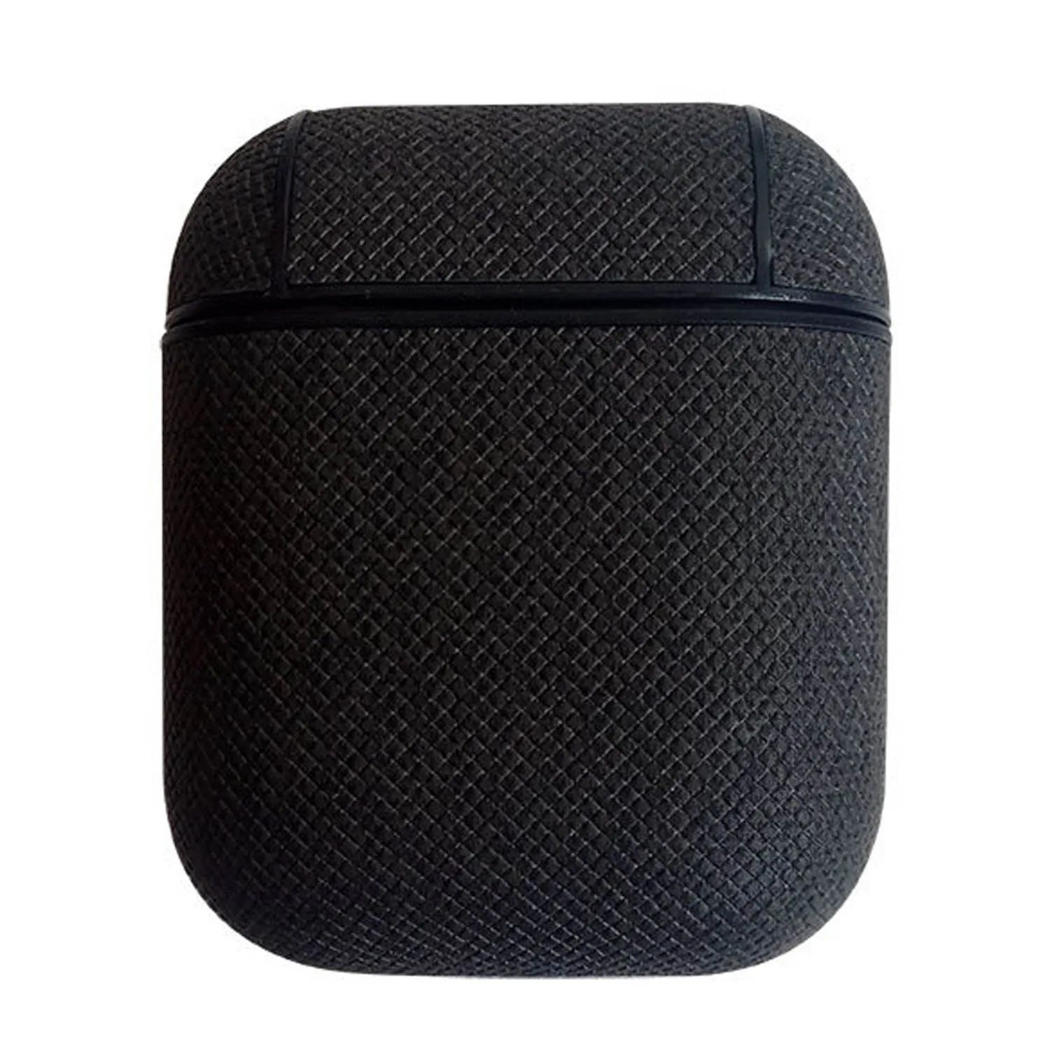 Besegad защитный чехол из искусственной кожи чехол с карабином для Apple AirPods Air Pods TWS беспроводные Bluetooth наушники - Цвет: Black