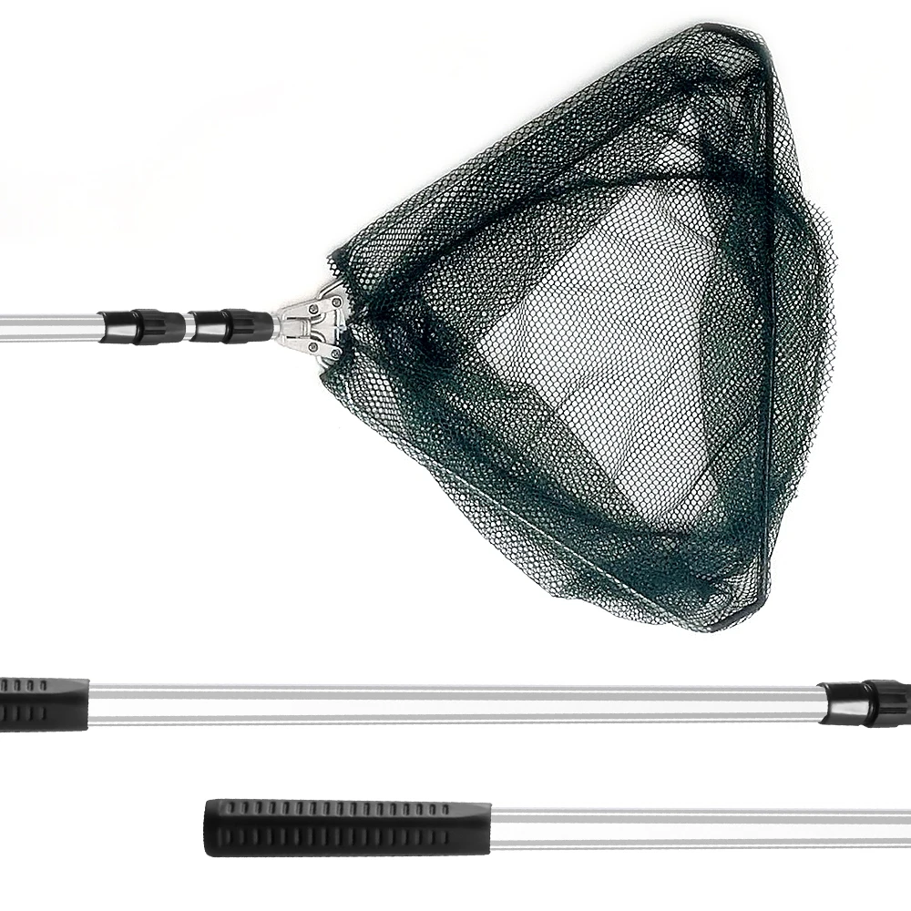 Fulljion 2,1 м Алюминий сплав Треугольники телескопическая складывающаяся посадочная рыболовная сеть для ловли карпа рыболовные снасти крабовых ловушек и Pesca небольшом сетчатом