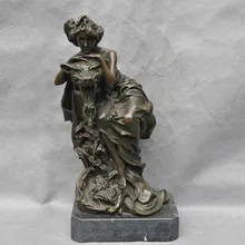 Xd 002286 10 Бронзовый Женщины Поездка Красоты Зверь Свинья Искусство Скульптура Статуя