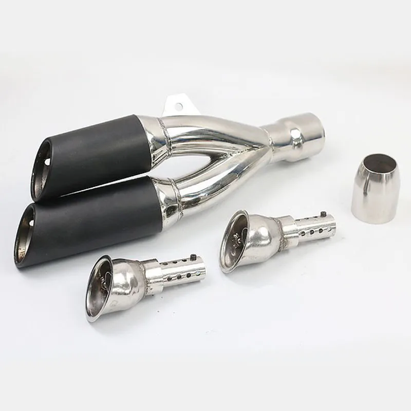 

2017new Inlet 51MM Exhaust Pipe Motorcycle Thunderbolt Stainless Steel Universal Motorcycle Exhaust muffler Pipe With DB Killer